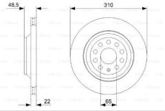 BOSCH 0986479303 VW Arka Fren Disk 1K0615601N