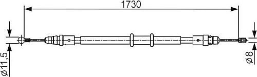 Bosch 1987482549 El Fren Teli Arka Master III Movano 364007808R