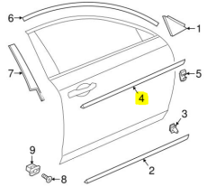 Volvo S90 Sağ Kapı Kenar Çıtası 31108857