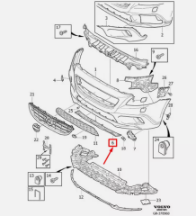 Volvo V40 Ön Tampon Kapağı 31383786