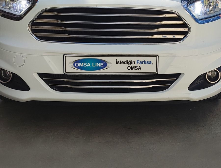 Ford Tourneo Courier Krom Ön Tampon Çıtası 2 Parça Paslanmaz Çelik OMSA 01-2625082
