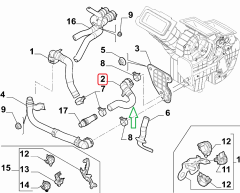 FIAT 500 Kalorifer Su Hortumu 51787527