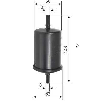 Clio Yakıt Filtresi Bosch 09864B2017