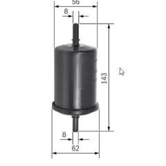 Clio Yakıt Filtresi Bosch 09864B2017