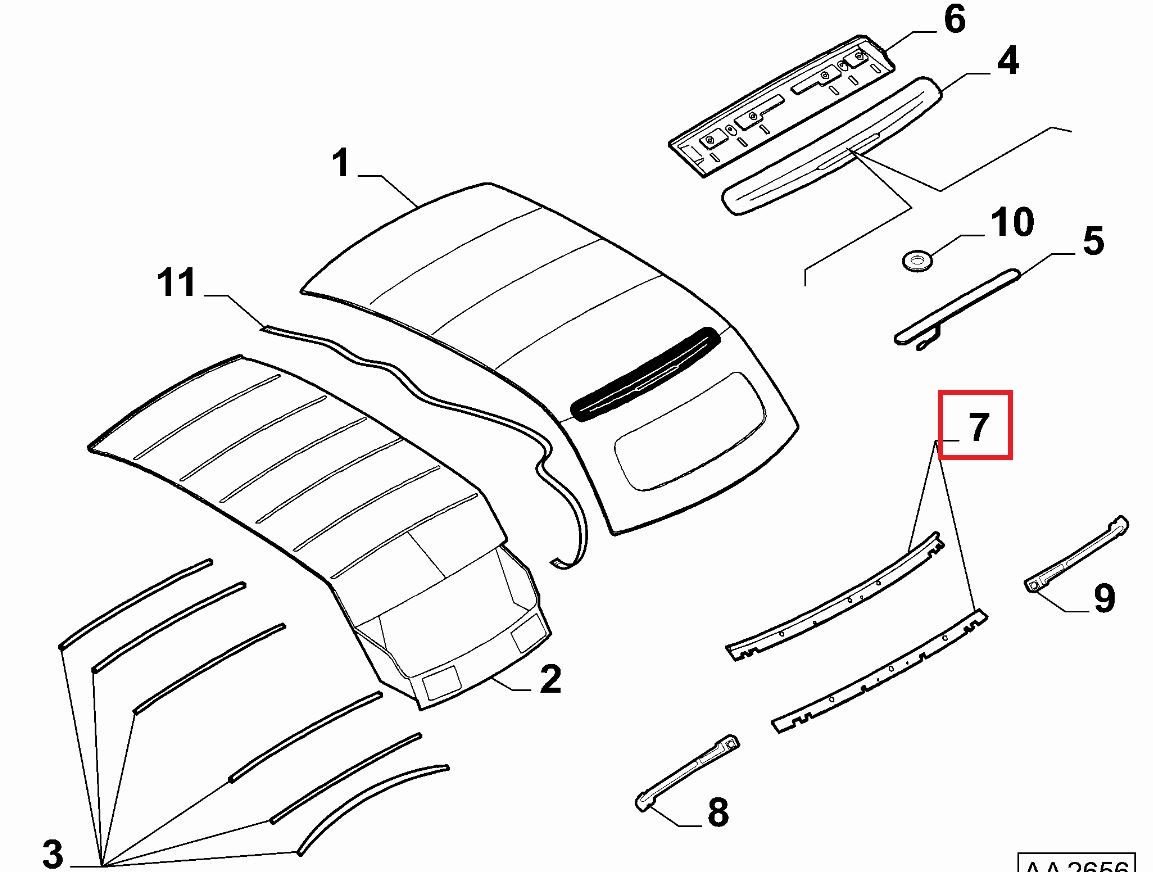 FIAT 500 Katlanır Tavan ( Sunroof) Takviyesi 77365248