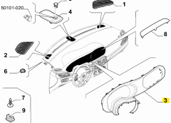 FIAT Torpido Konsol Çerçevesi  735766368