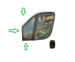 Ducato Ön Sol Kapı Kelebek Camı 1363018080