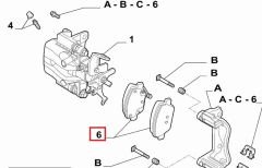 Fiat Egea Arka Fren Balata 77367717EY