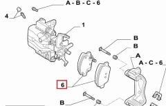 Fiat Egea Arka Fren Balata 77367717EY