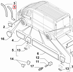 FIAT PEUGEOT CITREON Ducato Sağ Tekerlek Kemer Çıtası 735775471