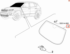 Jeep Compass Ön Cam 2021> 52228373 52228373 52193887