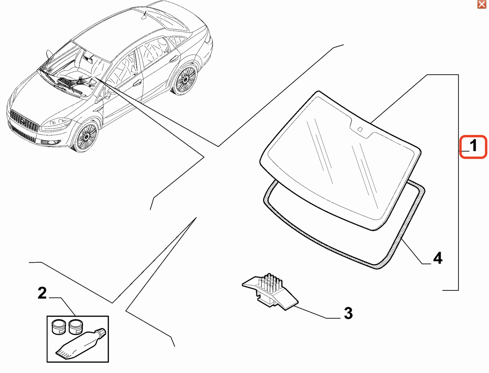 Fiat Linea Ön Cam OPAR 52052697 / 51867097