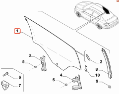 Fiat Egea Sağ Arka Kapı Camı ( Koyu Renk ) OPAR 52015922