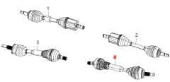 Jeep Cherokee KL Ön Sol Aks Mili ( 4WD ) K68299151AA / K68265869AF
