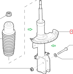 Fiat Scudo Ön Sağ Amortisör OPAR 1400567780 / 	 1400567380