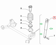 Fiorino Nemo Bipper Arka Amortisör 51929883