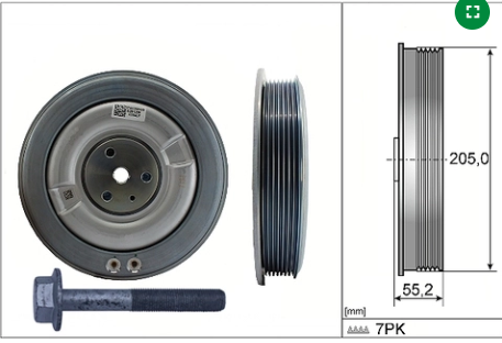 Volvo S60 S90 V60 XC40 XC60 XC90 Krank Kasnağı 544050620