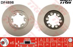 FORD RANGER  Ön Fren Disk | TRW DF4898 / 6M34 1027 CA