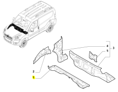 OPAR 51810826 Fiat Doblo Ön Göğüs Muhafazası