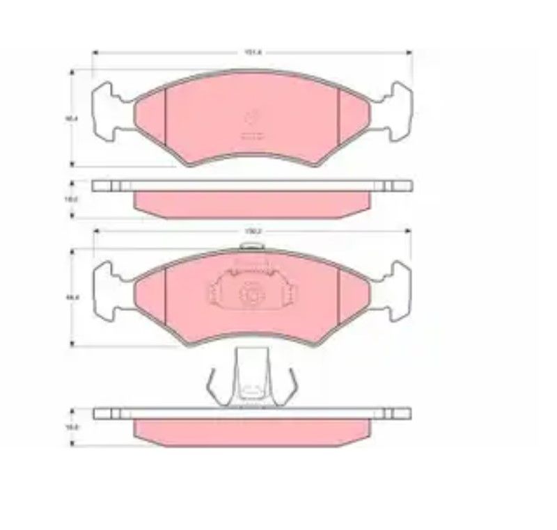 Fiesta/Fusion Ön Fren Balata 98FB2K021BA