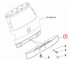 FIAT 500L Arka Bagaj Plaka Kaplaması 735693879