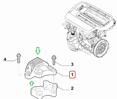 JEEP FIAT 1,4  Sol Ön Motor Takozu OPAR 51999755