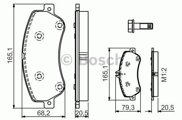 BOSCH 0986494302 Mercedes GLK 204 Ön Fren Balatası 	 A0074206620