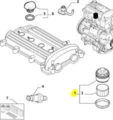 ALFA ROMEO 159 Yağ Filtresi Kapaklı 71752467