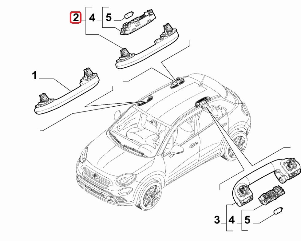 Fiat 500X Jeep Renegade Arka Sağ Tutamak OPAR 735669334
