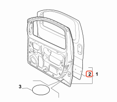 OPAR 1352992080 Fiorino Sağ Ön Kapı Sacı