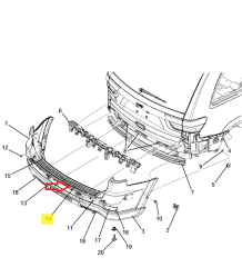 MOPAR K68111633AB JEEP GRAND CHEROKEE Arka Tampon Çerçevesi