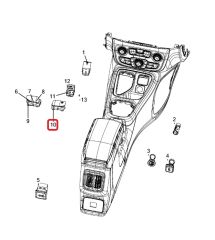 Jeep Compass Switchbank 3 Çeteli Anahtar K6ZM46DX8AC