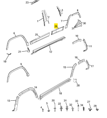 Jeep Cherokee Arka Sağ Kapı Çıtası MOPAR K6VX68RXFAB