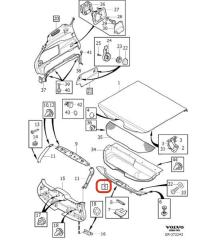 VOLVO V60 Bagaj Eşik Çıtası 39804261