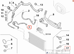 OPAR 51805073 Fiat Fiorino Klima Borusu