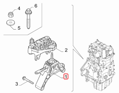 FIAT 500L Motor Takozu 51944911