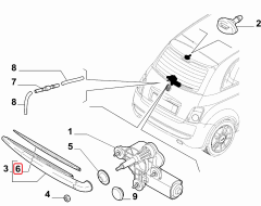 FIAT 500 Silecek Süpürgesi 71751023