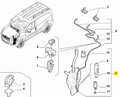 Doblo Ön Cam Silecek Su Deposu Motorlu 2009-2015 51831477 52047861
