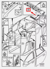 VOLVO XC60 Bagaj Üst Paneli 39855453