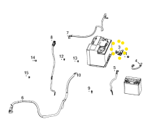 JEEP Compass Start Stop Akü Kutup Başı Akım Sensörü K68334529AC