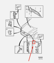 VOLVO XC60 Ön Tampon Hava Kılavuzu 30764572