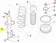 Fiat 500L Ön Sol Amortisör OPAR 51962119
