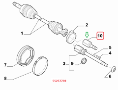 FIAT Egea Aks Mili Komple 52061594 + 55257769