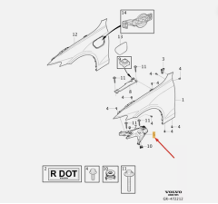 VOLVO XC60 Ön Sol Çamurluk Taşıyıcısı 32288928 : 31424578