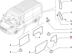 Fiat Ducato Arka Sağ Panel 735461326