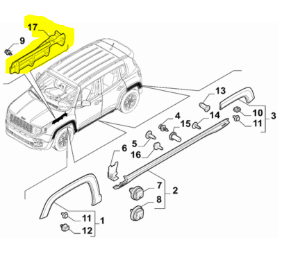 Jeep Renegade Ön Sol Tampon Susturucu 52006808