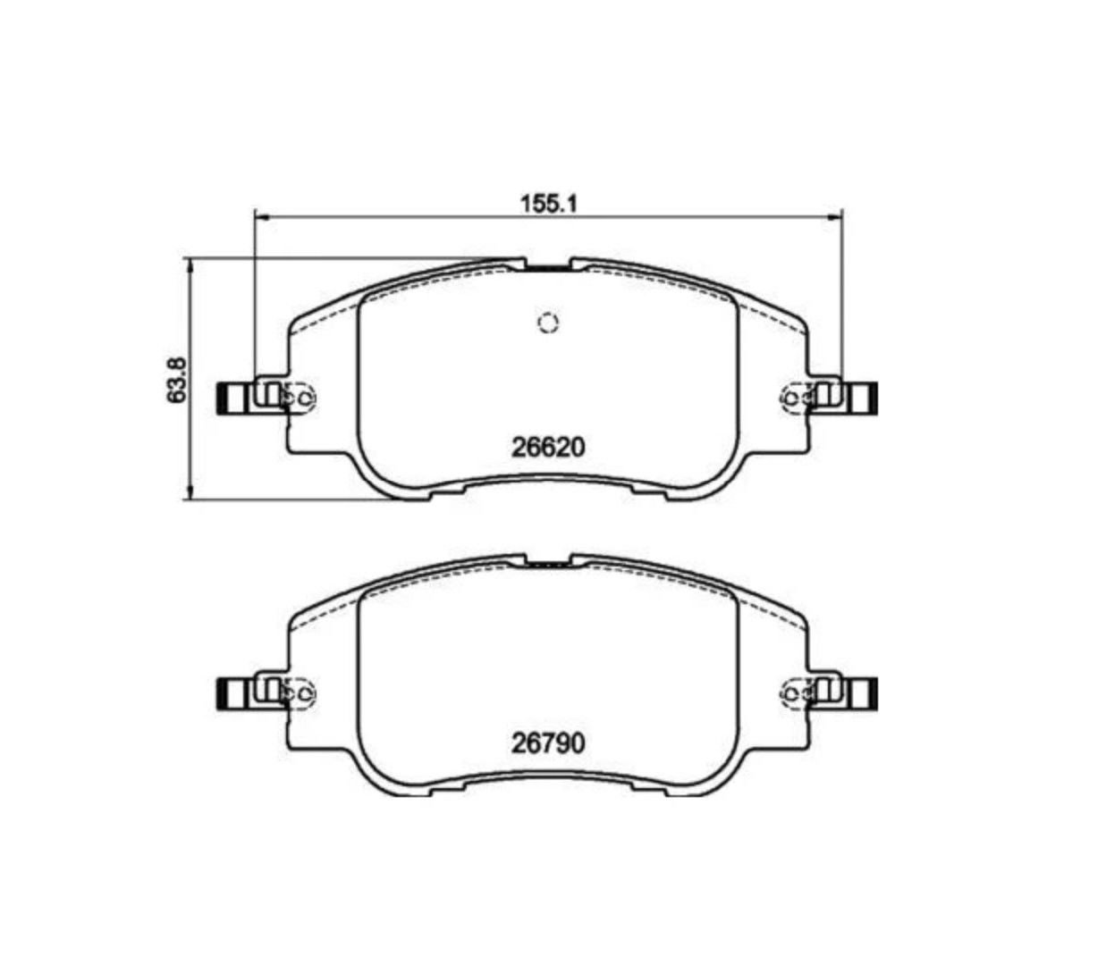 FROWAS 2881101001 PEUGEOT 208 / 2008 Ön Fren Balata 1681371180