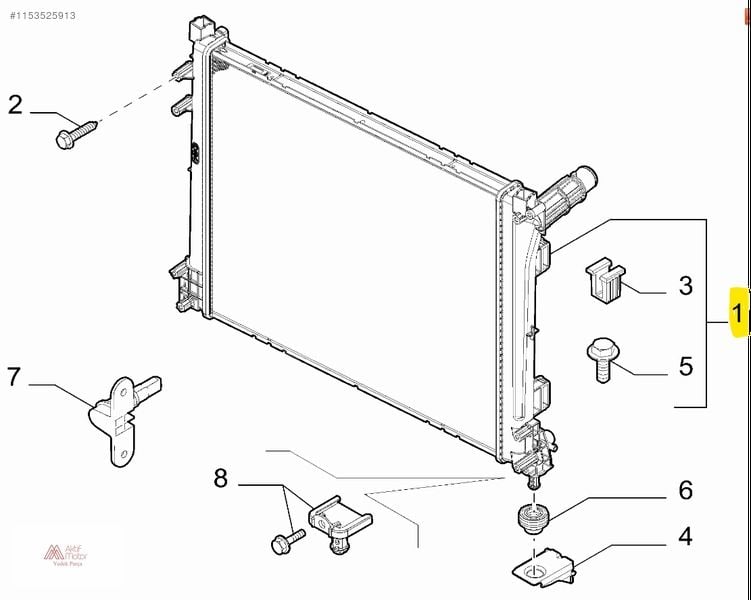 YPSILON Motor Su Radyatörü - 51934681 / 51837884