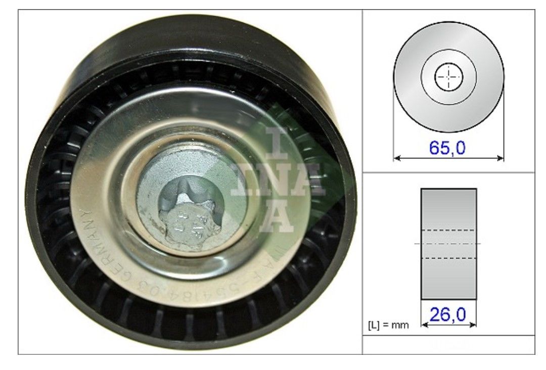 INA 532057010 Vito V Kayış Gergi Rulmanı A6512000270