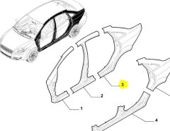 Fiat Linea Çamurluk Arka Sol (Uzun) 71744132
